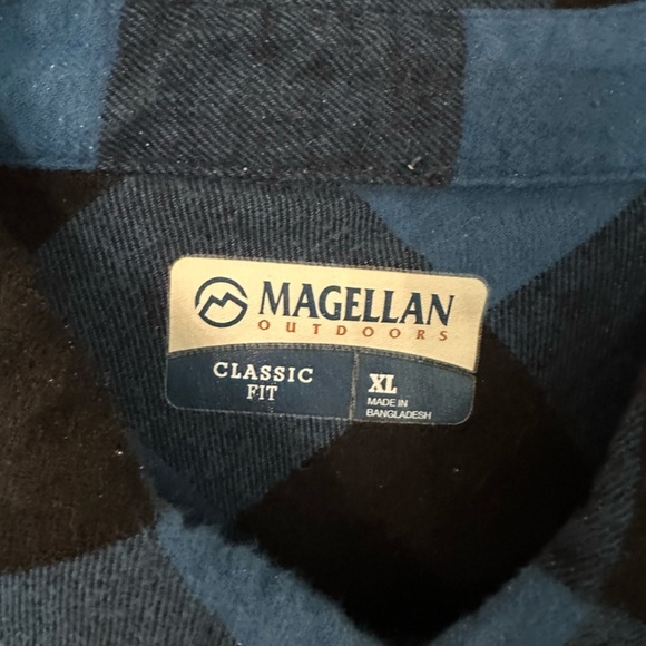 Magellan Outdoors Men’s Long Sleeve Classic Fit Plaid Button Up Shirt Sz XL GUC - Picture 3 of 8